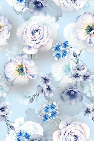 水彩印花花型图片