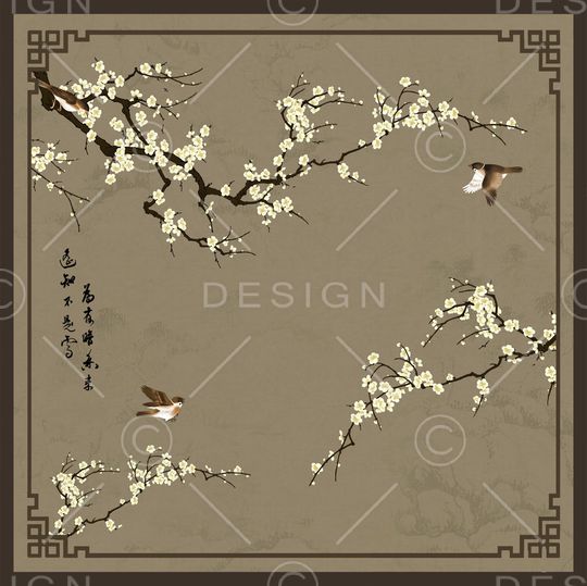 鸟印花花型图片