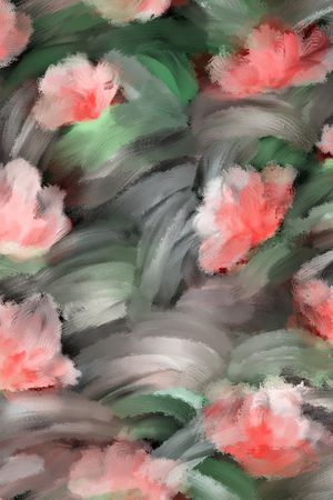 手绘花卉印花花型图片