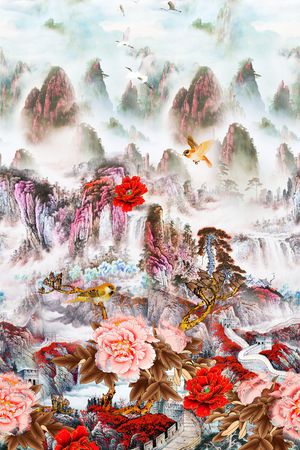 定位花印花花型图片