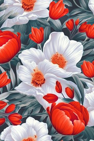 花卉印花花型图片