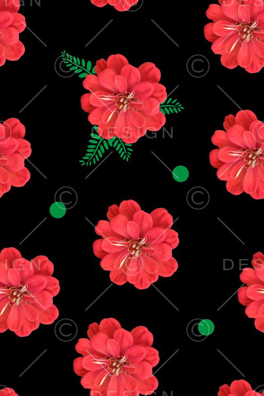 大花印花花型图片