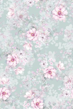 真丝印花花型图片