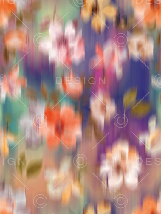 抽象花卉印花花型图片