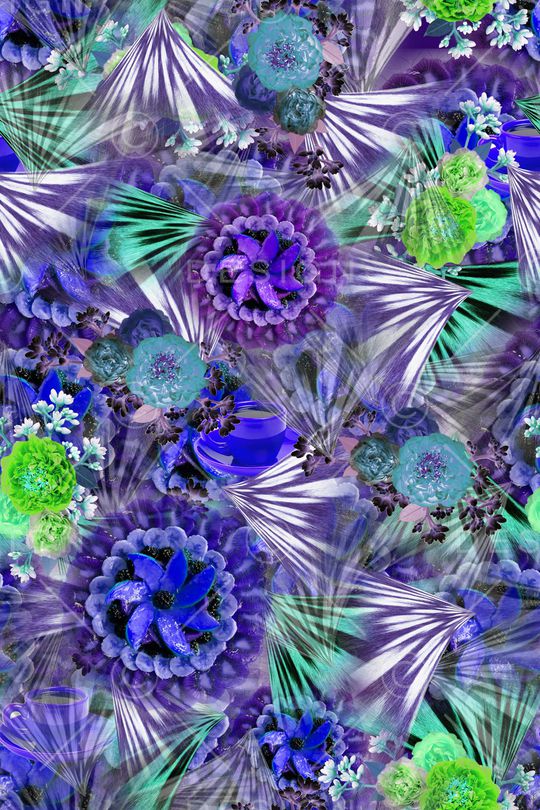 满版散花印花花型图片