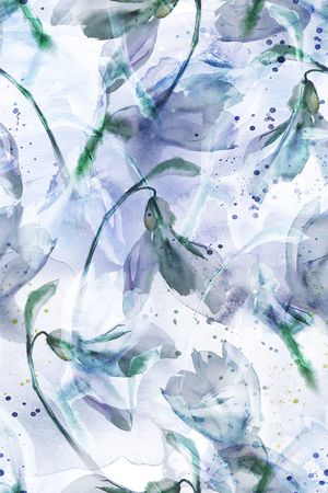 水彩印花花型图片