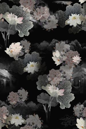真丝印花花型图片