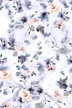 水彩印花花型图片