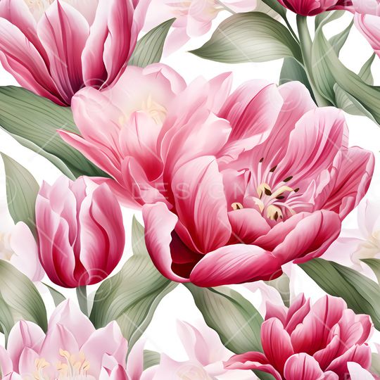 郁金香印花花型图片