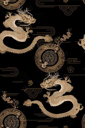 龙印花花型图片