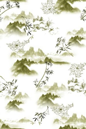 竹子印花花型图片