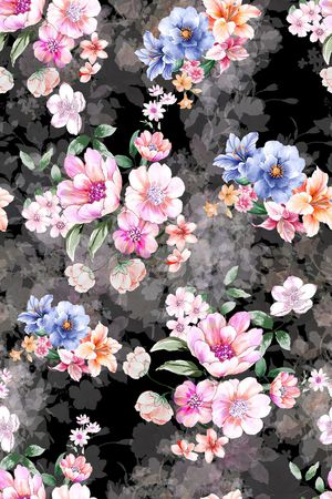 真丝印花花型图片