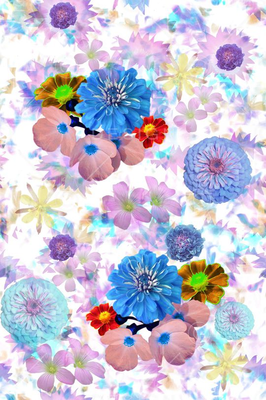 满版散花印花花型图片
