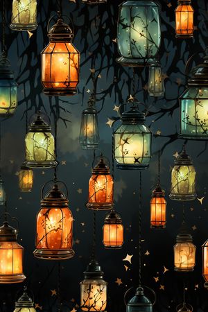 灯笼印花花型图片
