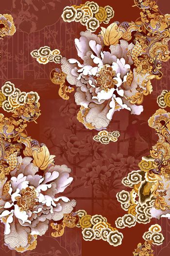 大花印花花型图片