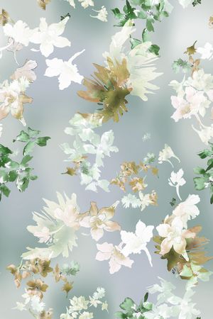 水彩印花花型图片