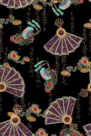 真丝印花花型图片