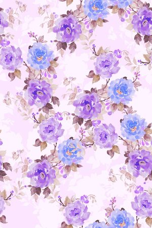 水彩印花花型图片