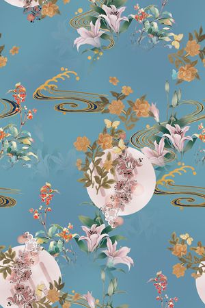 香云纱印花花型图片