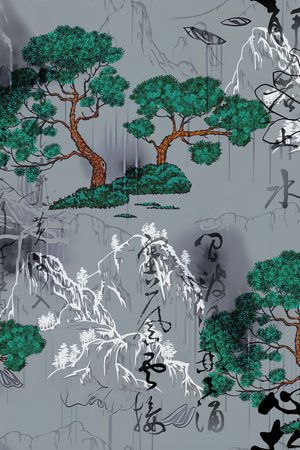 中国风印花花型图片
