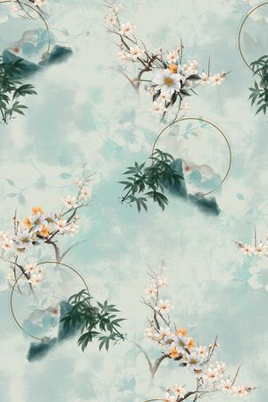 中国风印花花型图片