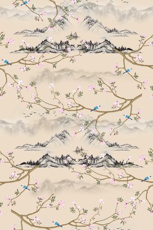 梅花印花花型图片