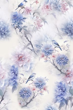 复古印花花型图片
