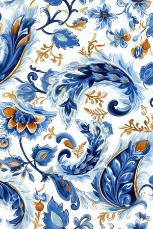 水彩印花花型图片