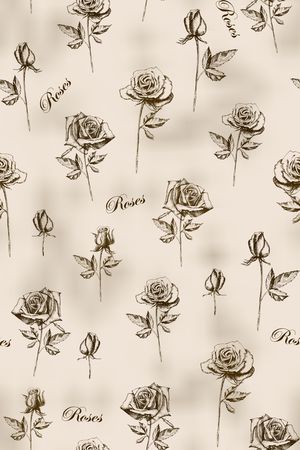 素描印花花型图片