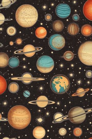 宇宙印花花型图片