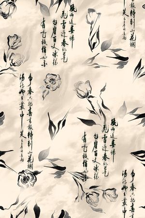 文字印花花型图片