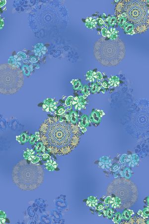 复古印花花型图片