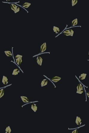 黑底花卉印花花型图片
