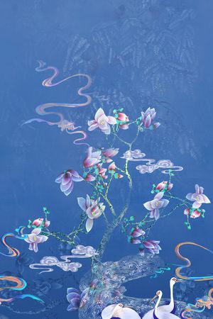 复古印花花型图片