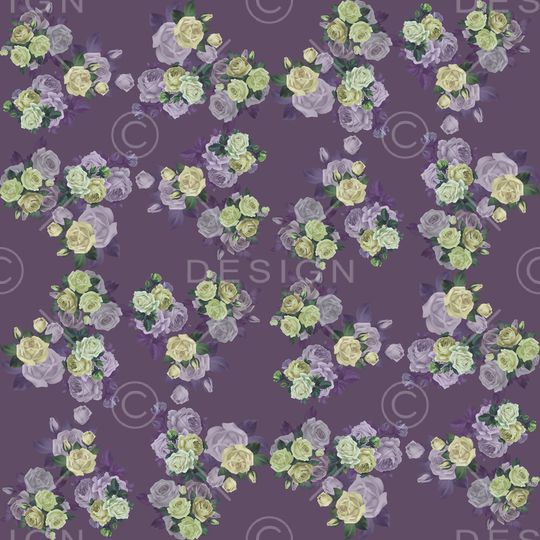 黑底花卉印花花型图片