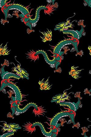 复古印花花型图片