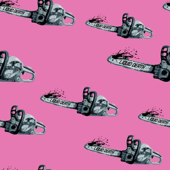 电锯印花花型图片