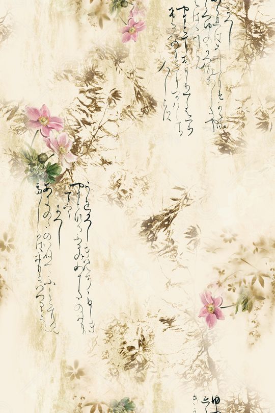 水墨风印花花型图片