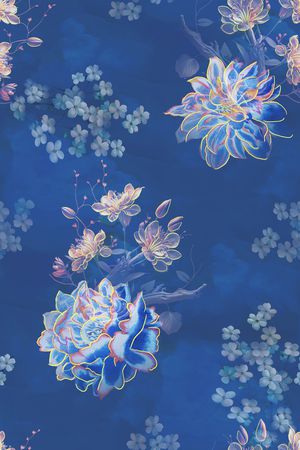 复古印花花型图片
