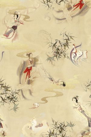 旗袍印花花型图片