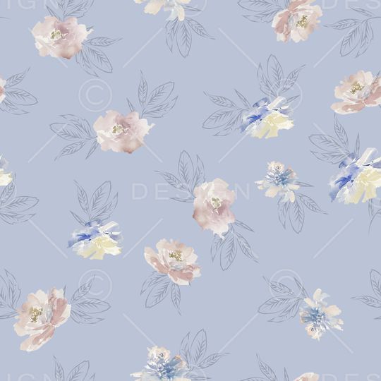 满版散花印花花型图片