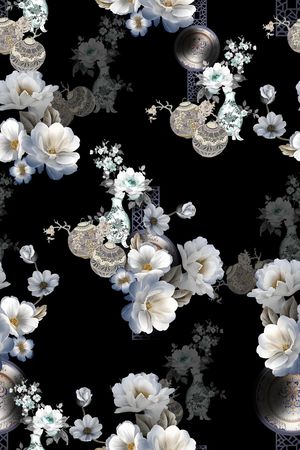 花卉印花花型图片