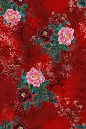 花卉印花花型图片