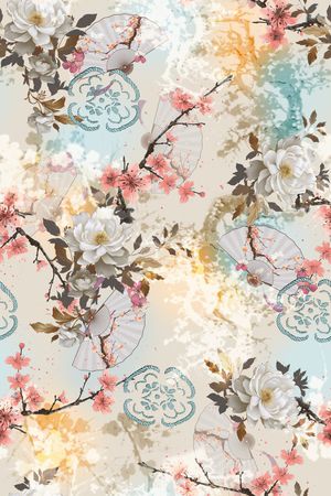 花卉印花花型图片