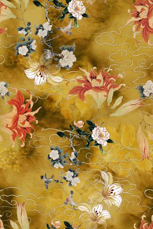 香云纱印花花型图片