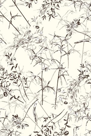 白底花印花花型图片