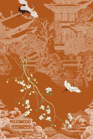 线条印花花型图片