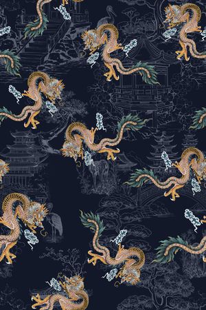 真丝印花花型图片