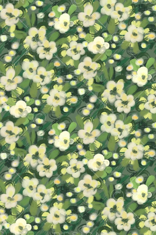 满版散花印花花型图片