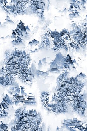 真丝印花花型图片